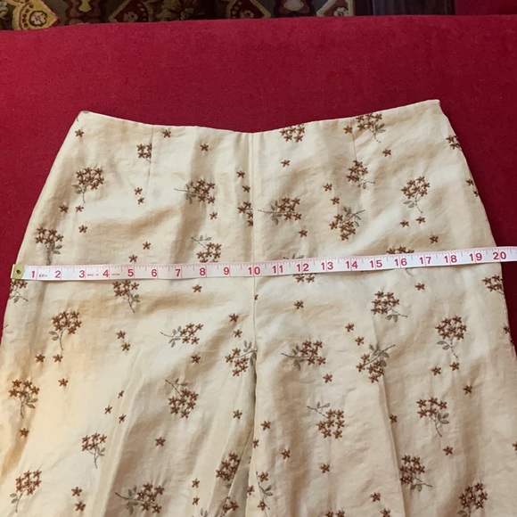 Dana Buchman S 12 Women’s Cream Embroidered Pants - Picture 10 of 12